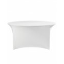 Round tablecloth, unpadded, 180 cm diameter, jersey fabric, white - Hendi 814451 Round tablecloth, unpadded, 180 cm diameter, jersey fabric, white - Hendi 814451