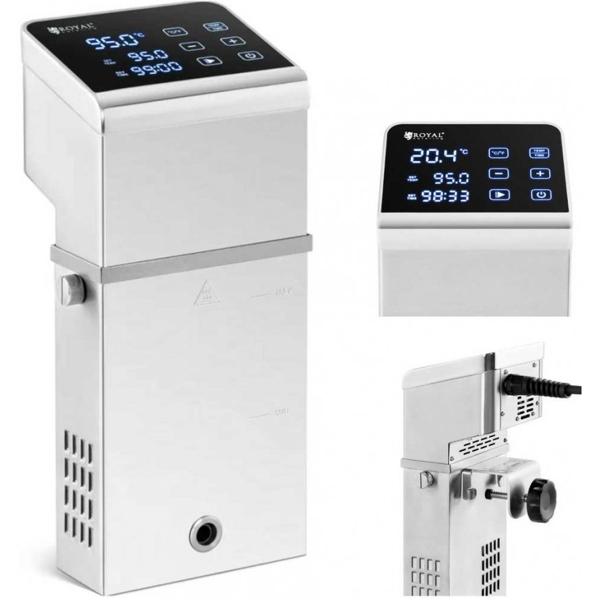 Royal Catering immersion circulator for sous-vide cooking, 80 L, 2300 W – 2