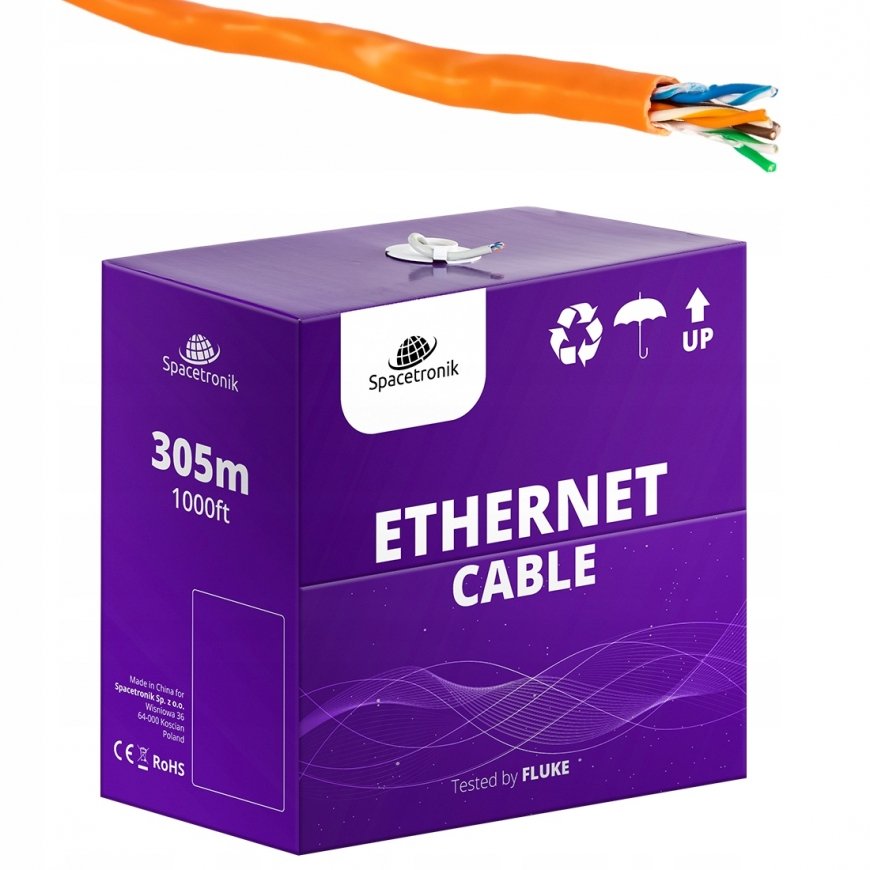 Spacetronik CAT5e U/UTP AWG24 CU POE PVC Eca 305m Cable
