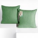 RESTILO decorative cushion cover SOFTA, green, pressed, style – glamorous, material type – textile, microfiber, 50x70.