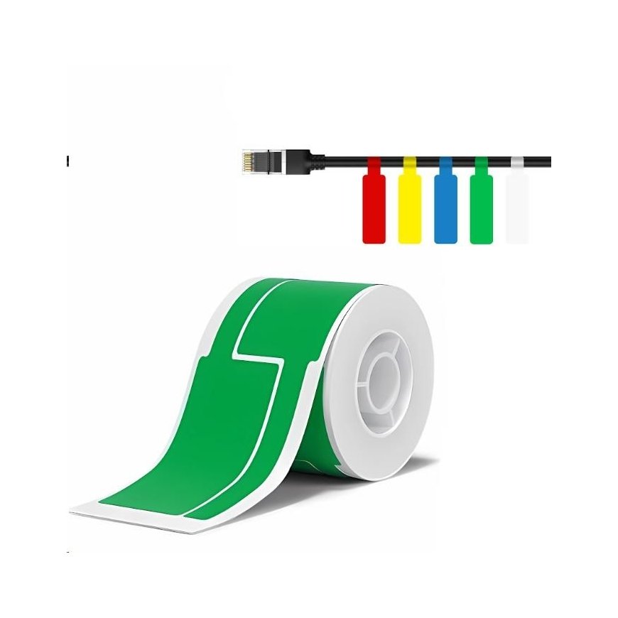 "Niimbot" cable labels T 25x76mm 200 pcs green, compatible with B21, B21S, B3, B1S