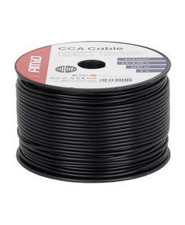 Black connection cable cca 1x1mm2 100m 5a 12/230v amio-04454