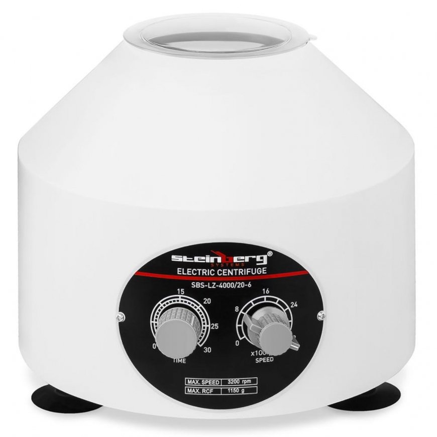Steinberg Systems Laboratory Centrifuge for 6 Test Tubes 20 ml 110W, White