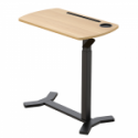 Spacetronik Buddy adjustable height desk on wheels, black wood Spacetronik Buddy adjustable height desk on wheels, black wood