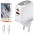 Ldnio USB Charger 30W with LED panel USB-C cable USB-C Ldnio USB Charger 30W with LED panel USB-C cable USB-C