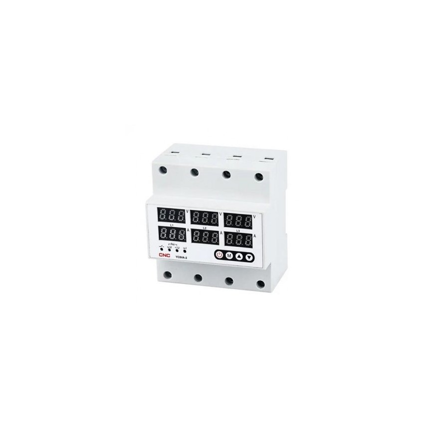 CNC sprieguma un strāvas kontroles relejs, 63A, 3-fāzēm