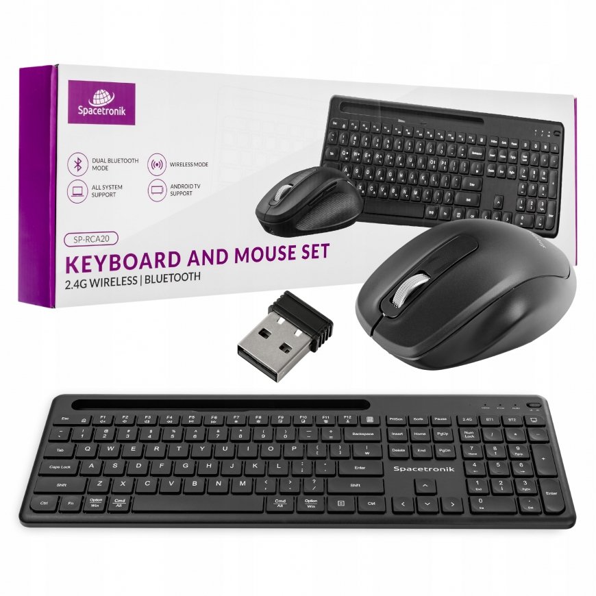 Spacetronik SP-RCA20 Wireless Keyboard and Mouse Set