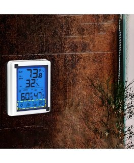 Retoo Belaidė jutiklinio ekrano meteorologinė stotelė, termometras, higrometras, lauko jutiklis, LCD ekranas