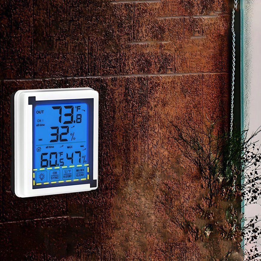 Retoo Belaidė jutiklinud ekraani meteoroloogiline jaam, termomeeter, hügromeeter, väliandur, LCD ekraan