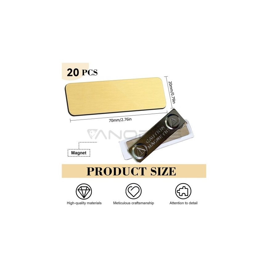 Creality Falcon seeria roostevaba terasest nimeplaadid – 20 tk – 2
