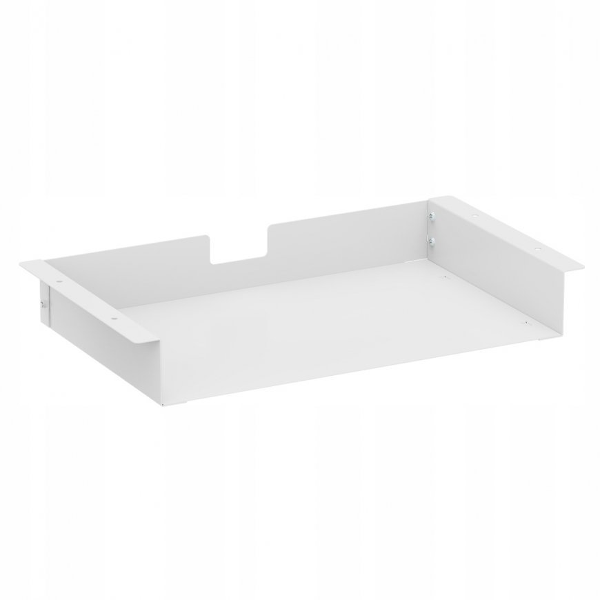 "Spacetronik SPB140W" white under-desk shelf
