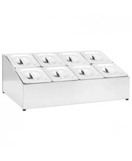 Royal Catering Display Stand for 6x GN 1/6 Containers + Containers with Lids (Exhibition Item)