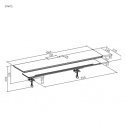 Spacetronik HUGEL15 Divided table shelf, dark wood Spacetronik HUGEL15 Divided table shelf, dark wood
