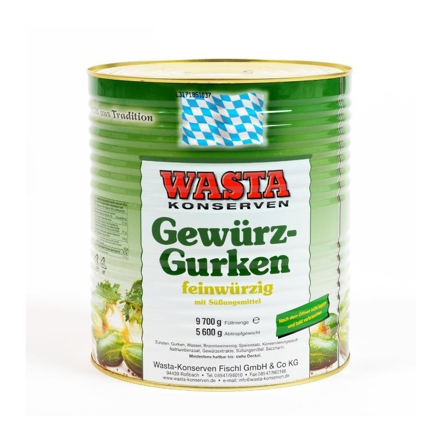 Wasta marinēti gurķi, 75/80, 9,7/5,6kg