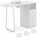 Physa Cosmetic Manicure Table with Dust Collector 120 x 45 cm - White
