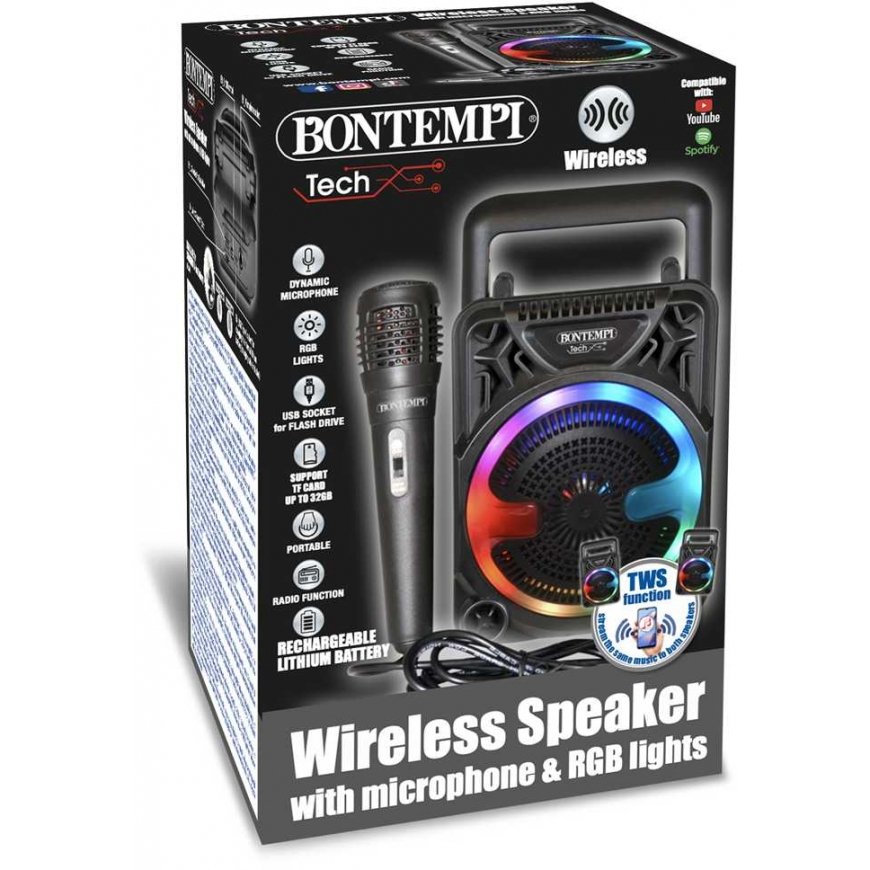 BONTEMPI bezvadu skaļrunis ar mikrofonu un