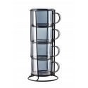 Mondex PETER HONEY - Kompakti 4 mukia telineessä 350 ml 12,5x12,5x27 cm Mondex PETER HONEY - Kompakti 4 mukia telineessä 350 ml 12,5x12,5x27 cm