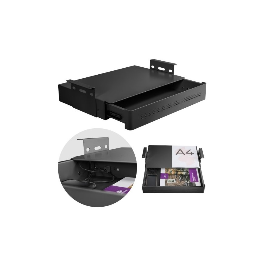 USB Drawer for Desk Spacetronik SPB144 Black – 2