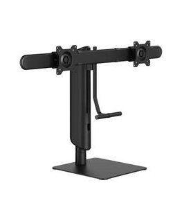 Mobile stand for two monitors "Silver Spacetronik"