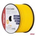 Yellow extension cable approximately 1x1mm2 100m 5a 12/230v amio-04448