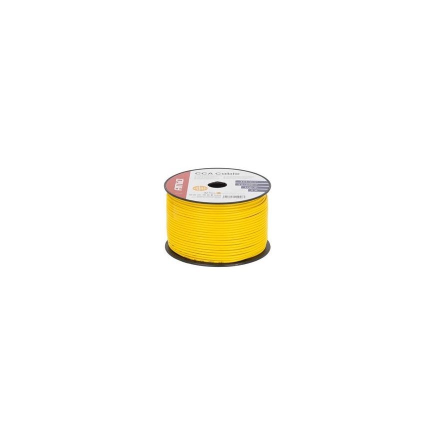 Viengyslinen keltainen kaapeli cca 1x1mm2 100m 5a 12/230v amio-04448 – 2