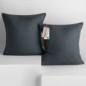 RESTILO dekoratiivinen tyynynpäällinen SOFTA grafiitin värinen puristetun tyylin glamour-kankaita - materiaalityyppi: tekstiili RESTILO dekoratiivinen tyynynpäällinen SOFTA grafiitin värinen puristetun tyylin glamour-kankaita - materiaalityyppi: tekstiili