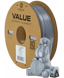 3D Prima 12801 eksploatacinė medžiaga 3D spausdintuvams Polilatinė rūgštis (PLA) Sidabras 1 kg
