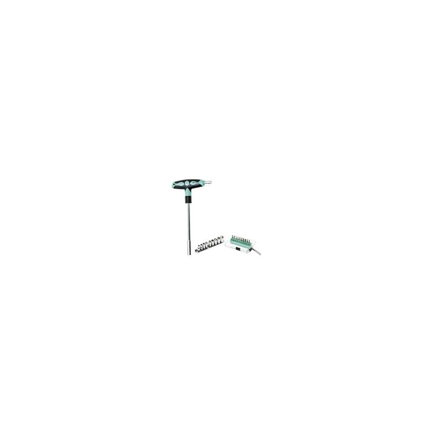 Universal T-shaped tool with interchangeable screwdriver bits and socket heads, SD-9701M Pro'sKit – 2