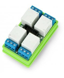 Tinycontrol LANKON-094 - releju modulis 4x 10A / spole 45V GSM / LAN kontrolierim - DIN sliedei