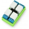 Tinycontrol LANKON-094 - relės modulis 4x 10A / ritė 45V GSM / LAN valdikliui - DIN bėgiui Tinycontrol LANKON-094 - relės modulis 4x 10A / ritė 45V GSM / LAN valdikliui - DIN bėgiui