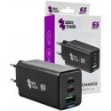 Spacetronik 3in1 USB-C USB PD ātrās uzlādes lādētājs 65W 5A balts Spacetronik 3in1 USB-C USB PD ātrās uzlādes lādētājs 65W 5A balts
