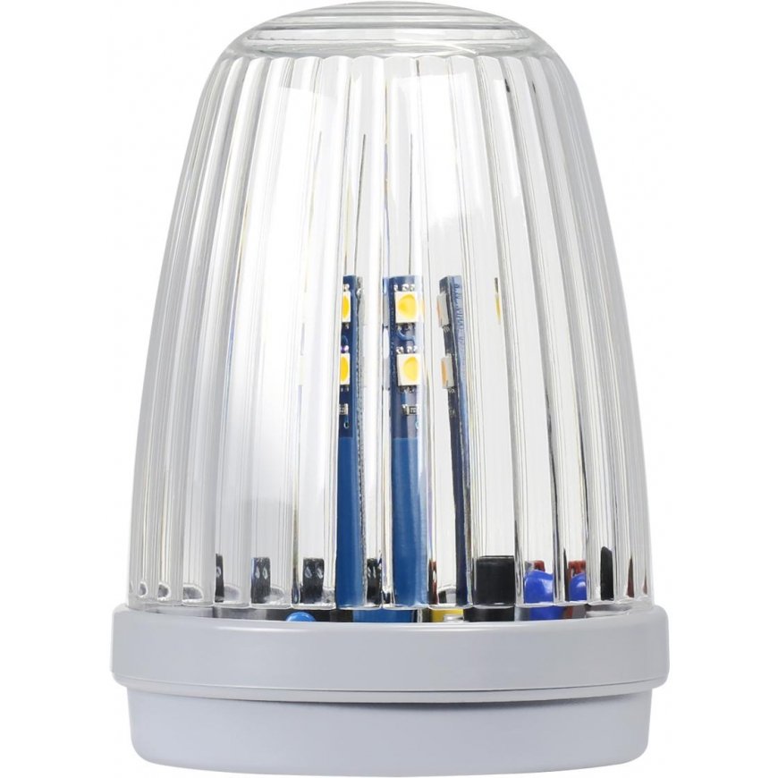 Proxima LED lampa ROOSTER Balta ar 433,92 MHz antenu (12-24V AC/DC vai 230V AC) izgaismo dzeltenā krāsā