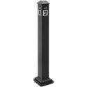Ulsonix Ashtray, freestanding, closed, metal ashtray, 3.5 l - dark gray Ulsonix Ashtray, freestanding, closed, metal ashtray, 3.5 l - dark gray