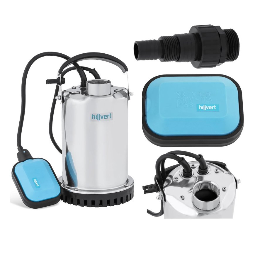 Hillvert Panardinamas sodo siurblys, roostevaba teras, 400W, 7000l/h, kuni 8m