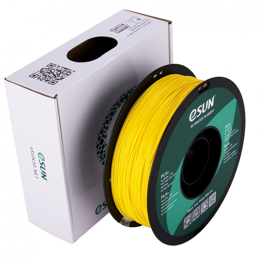 eSUN PLA+175Y1 3D printēšanas materiāls Polipienskābe + (PLA+) Dzeltens 1 kg – 3