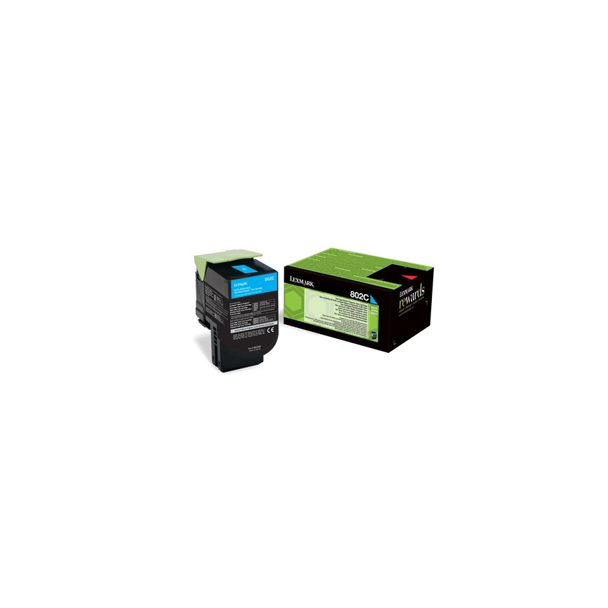 Lexmark 802C tonera kārtridžs 1 pcs Oriģināls Tirkīzzils