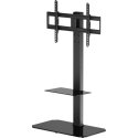 Gembird TVS-86ST-01 televizoriaus stovelis, 43" - 86", juodas Gembird TVS-86ST-01 televizoriaus stovelis, 43" - 86", juodas