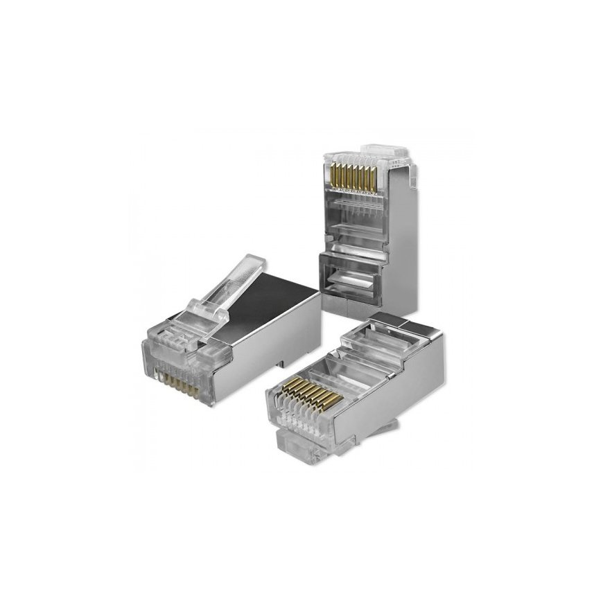 Qoltec 54554 vadu savienotājs RJ45 Sudrabs