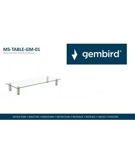 Gembird MS-TABLE-GM-01 Klaasmonitori alus, keskmine