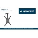 Gembird CM-55ST-01 Pilnai judanti televizoriaus lubų laikiklis, 23" - 55", juodas Gembird CM-55ST-01 Pilnai judanti televizoriaus lubų laikiklis, 23" - 55", juodas