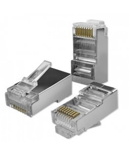 Qoltec 54556 laido jungtis RJ45 Sidabras