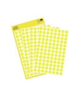 Avery Dot stickers, Ø 8 mm, yellow, permanent