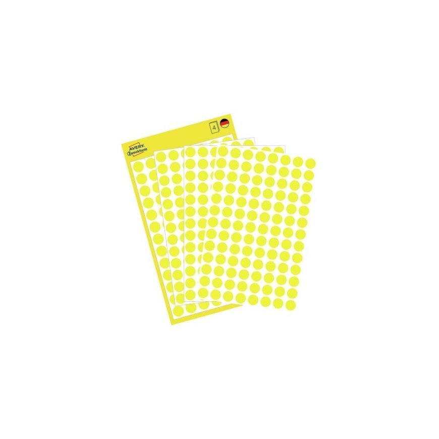 Avery 3013 dekoratīvā uzlīme Papīrs Dzeltens