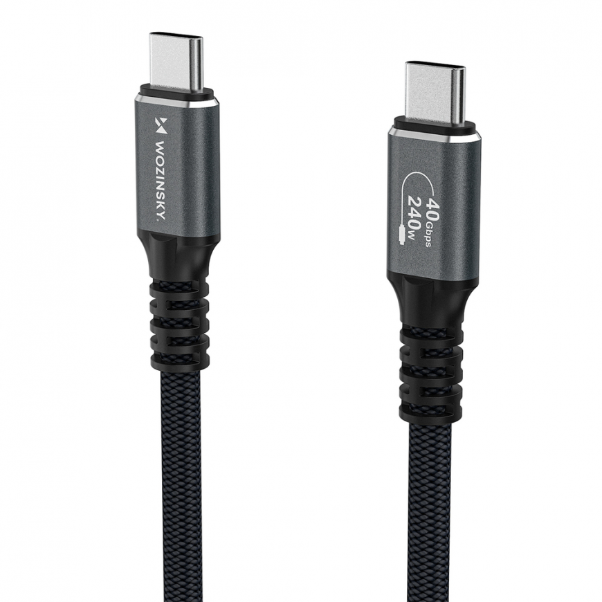 Wozinsky WPS-UY41S USB-C Thunderbolt 4 Cable 240W 1m 4K - Black – 3