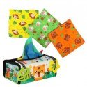 Montessori Sensory Toy "Chusteczek Box" with Mat 2in1 Montessori Sensory Toy "Chusteczek Box" with Mat 2in1