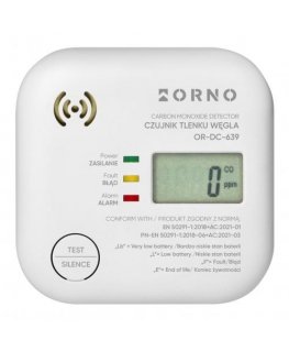Orno Батарейный детектор угарного газа, встроенная батарея, срок службы датчика и батареи 10 лет