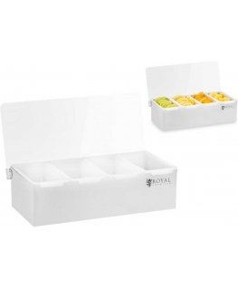 Royal Catering Полипропиленовые посуды для барменов для добавок к напиткам, 4 шт. + корпус
