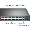 TP-Link TL-SL1226P Mittejuhitav Gigabit Ethernet (10/100/1000) Power over Ethernet tugi 1U Hall TP-Link TL-SL1226P Mittejuhitav Gigabit Ethernet (10/100/1000) Power over Ethernet tugi 1U Hall