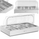 Royal Catering Breakfast Buffet Display Case with Rolling Lid 3x GN 1/3 3x 2.6 L Royal Catering Breakfast Buffet Display Case with Rolling Lid 3x GN 1/3 3x 2.6 L