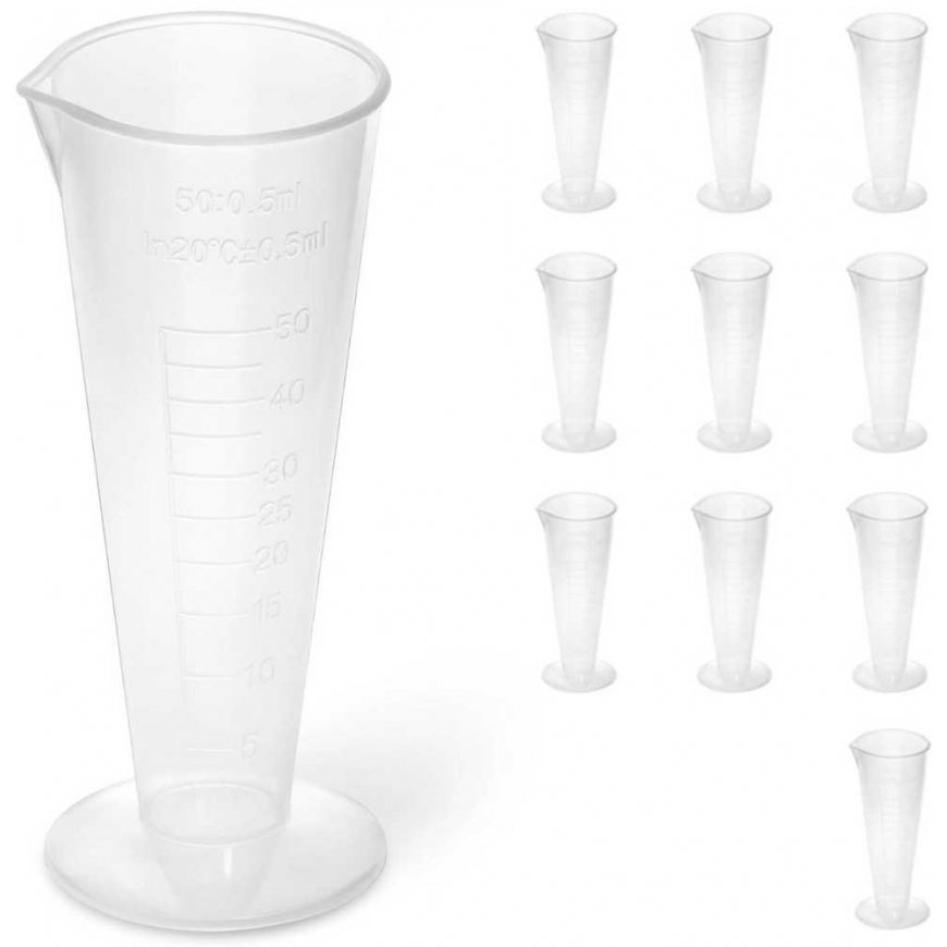 Steinberg Systems Plastic Laboratory Beaker with 50 ml Graduations - 10 pcs.